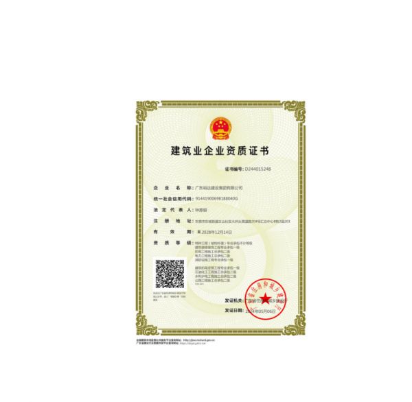 企業(yè)資質(zhì)證書